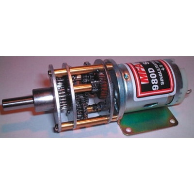 RS PRO Brushed Geared DC Geared Motor, 7.9 W, 6 → 15 V dc, 29 Ncm, 210 rpm, 6mm Shaft Diameter