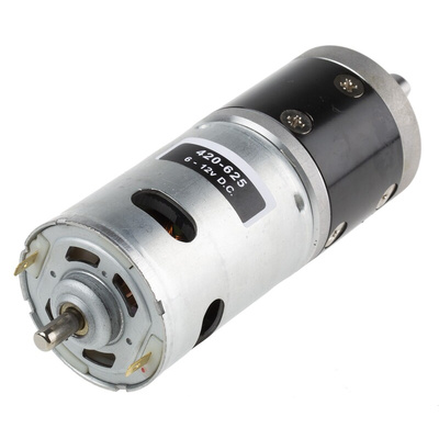 RS PRO Brushed Geared DC Geared Motor, 38.7 W, 12 V dc, 95 Ncm, 1085 rpm, 12mm Shaft Diameter