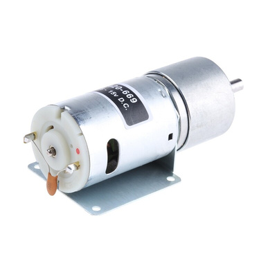 RS PRO Brushed Geared DC Geared Motor, 21.2W, 12 V dc, 29 Ncm, 6mm Shaft Diameter