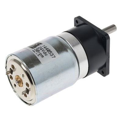 RS PRO Brushed Geared DC Geared Motor, 24 V dc, 70 Ncm, 52 rpm, 5.5mm Shaft Diameter