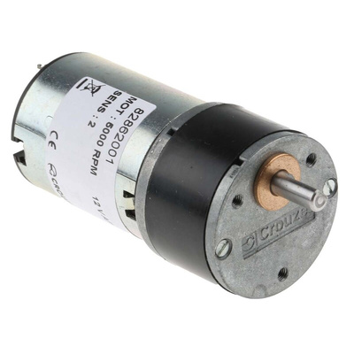 Crouzet Brushed Geared DC Geared Motor, 3 W, 12 V dc, 50 Ncm, 440 rpm, 5mm Shaft Diameter