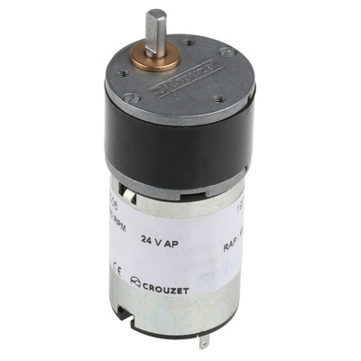Crouzet Brushed Geared DC Geared Motor, 3 W, 24 V dc, 50 Ncm, 45 rpm, 5mm Shaft Diameter