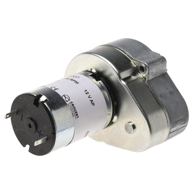 Crouzet Brushed Geared DC Geared Motor, 3 W, 12 V dc, 2 Nm, 27 rpm, 6mm Shaft Diameter