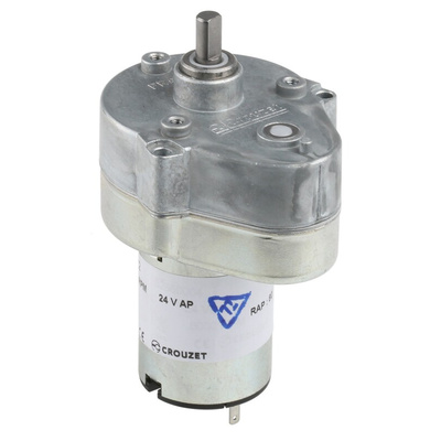Crouzet Brushed Geared DC Geared Motor, 3 W, 24 V dc, 2 Nm, 54 rpm, 6mm Shaft Diameter