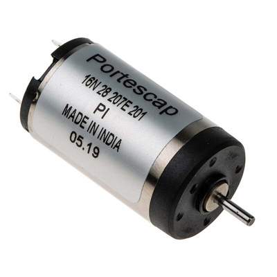 Portescap Brushed DC Motor, 2.3 W, 12 V dc, 2.4 mNm, 10800 rpm, 1.5mm Shaft Diameter