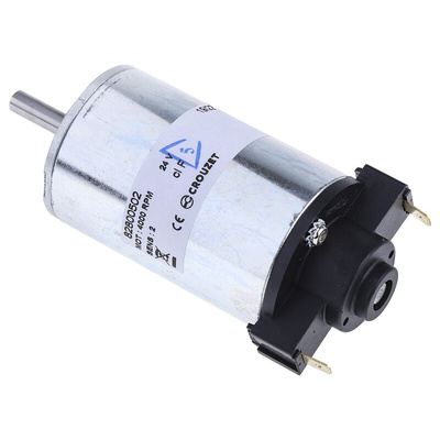 Crouzet Brushed DC Motor, 22 W, 24 V dc, 70 mNm, 3070 rpm, 6mm Shaft Diameter