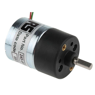 McLennan Servo Supplies Geared DC Geared Motor, 12 V dc, 2.5 Ncm, 80 rpm, 4mm Shaft Diameter
