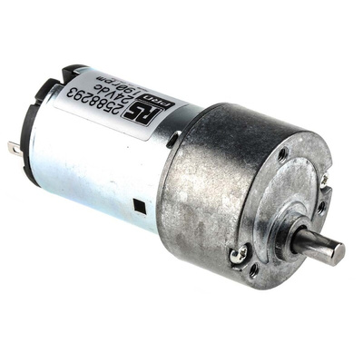 RS PRO Geared DC Geared Motor, 24 V dc, 10 Ncm, 190 rpm, 5mm Shaft Diameter