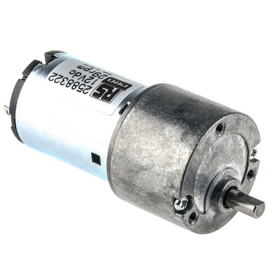 RS PRO Geared DC Geared Motor, 12 V dc, 30 Ncm, 29 rpm, 5mm Shaft Diameter