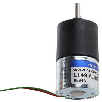 Micromotors Brushed Geared DC Geared Motor, 6 V dc, 14 Ncm, 7 rpm, 4mm Shaft Diameter
