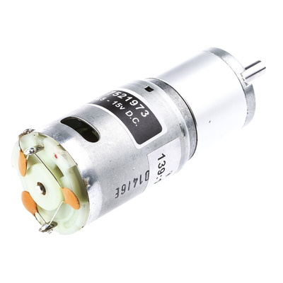 RS PRO Geared DC Motor, 21.2 W, 4.5 → 15 V dc, 154.4 gcm, 6000 rpm, 6mm Shaft Diameter