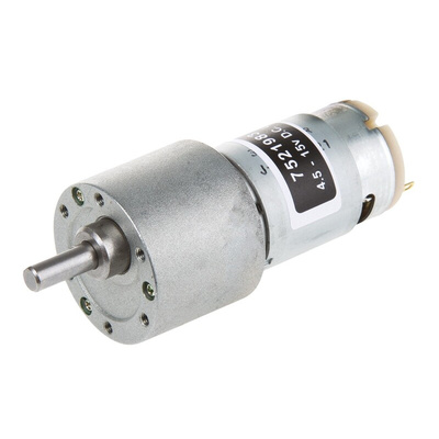 RS PRO Geared DC Motor, 7 W, 4.5 → 15 V dc, 114 gcm, 7300 rpm, 6mm Shaft Diameter