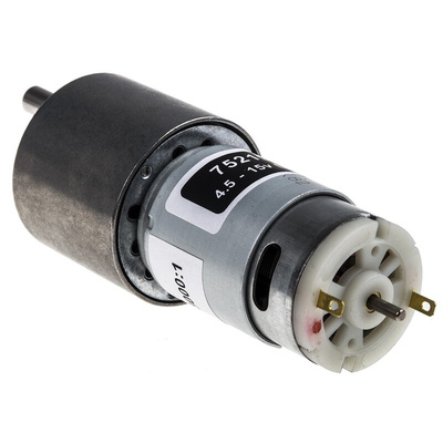 RS PRO Geared DC Motor, 7 W, 4.5 → 15 V dc, 114 gcm, 7300 rpm, 6mm Shaft Diameter