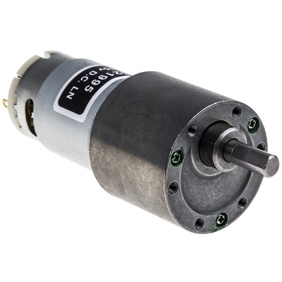 RS PRO Geared DC Motor, 7 W, 4.5 → 15 V dc, 114 gcm, 7300 rpm, 6mm Shaft Diameter