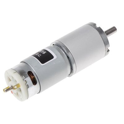 RS PRO Brushed Geared DC Geared Motor, 7 W, 12 V dc, 1.2 Nm, 8 rpm, 6mm Shaft Diameter