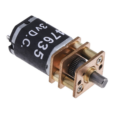 RS PRO Brushed Geared DC Geared Motor, 0.58 W, 3 V dc, 4 mNm, 1350 rpm, 3mm Shaft Diameter