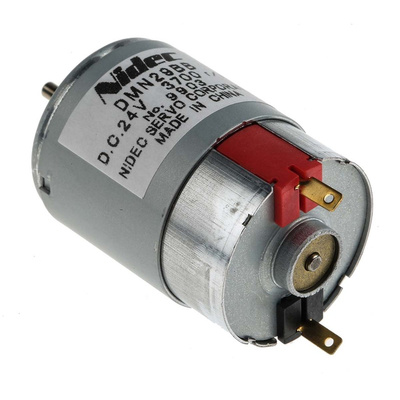 Nidec Brushed DC Motor, 3 W, 24 V dc, 7.8 mNm, 3700 rpm, 2.5mm Shaft Diameter