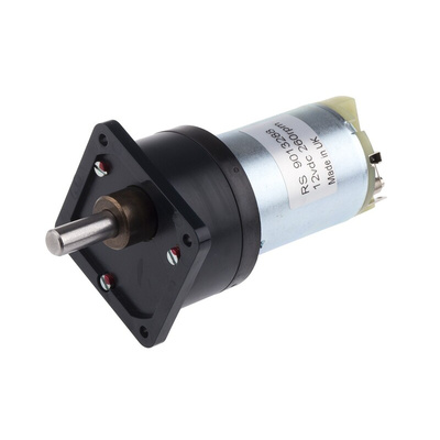 RS PRO Brushed Geared DC Geared Motor, 12 V dc, 70 mNm, 260 rpm, 6mm Shaft Diameter