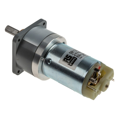 RS PRO Brushed Geared DC Geared Motor, 24 V dc, 20 Ncm, 80 rpm, 6mm Shaft Diameter