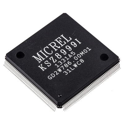 Microchip KSZ8999I, Ethernet Switch IC, 10Mbps MII, SNI, 2.1 V, 3.3 V, 208-Pin PQFP