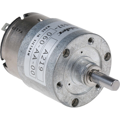 Nidec Components Geared DC Geared Motor, 12 V dc, 20 Ncm, 70 rpm, 6mm Shaft Diameter