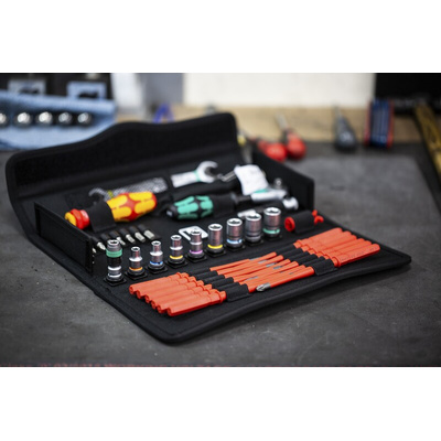 Wera 35 Piece Kraftform Kompakt W 1 Maintenance Tool Kit with Pouch, VDE Approved