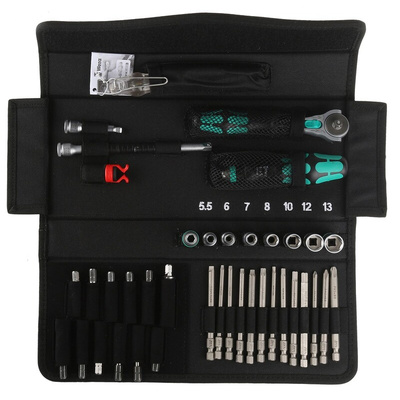 Wera 39 Piece Kraftform Kompakt M 1 Metal Tool Kit with Pouch