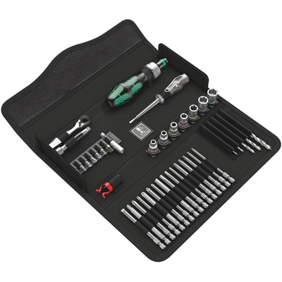 Wera 41 Piece Kraftform Kompakt H 1 Woodcraft Tool Kit with Pouch