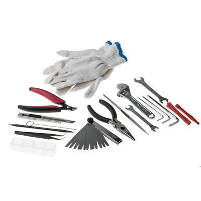 RS PRO 19 Piece 3D Printer Repair Tool Kit with Case