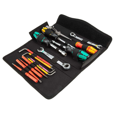 Wera 15 Piece Kraftform Kompakt SH 2 PlumbKit Tool Kit with Case, VDE Approved