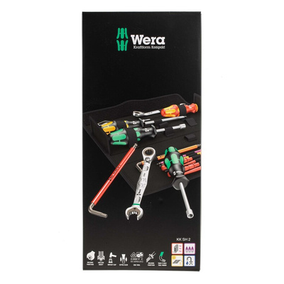 Wera 15 Piece Kraftform Kompakt SH 2 PlumbKit Tool Kit with Case, VDE Approved