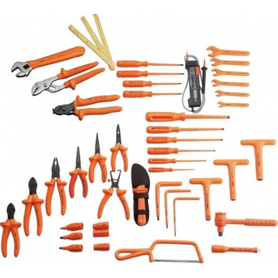 SAM 45 Piece Electricians Tool Kit with Bag, VDE Approved