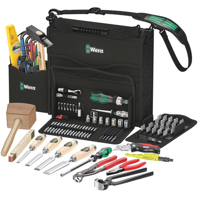 Wera 134 Piece Wera 2go H 1 tool set for wood applications Tool Kit with Bag
