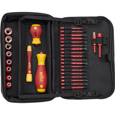 Wiha 32 Piece Electricians Tool Kit with Bag, VDE Approved