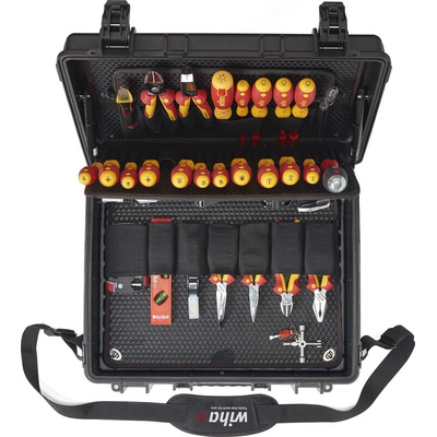 Wiha 83 Piece Electricians Tool Kit with Case, VDE Approved