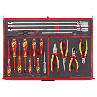 Teng Tools 1117 Piece Automotive Tool Kit Tool Kit with Foam Inlay, VDE Approved