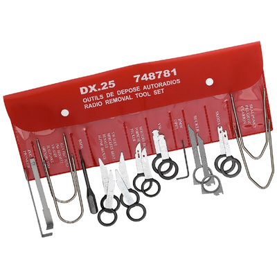 Facom 11 Piece Car Radio Removal Tool Kit Tool Kit with Pouch