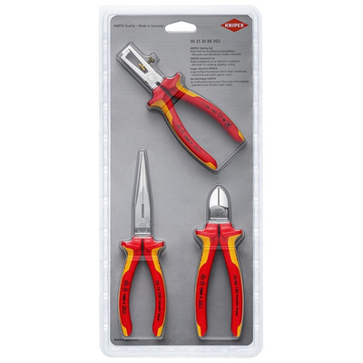 Knipex 3 Piece Electrical Set Tool Kit with No Storage, VDE Approved