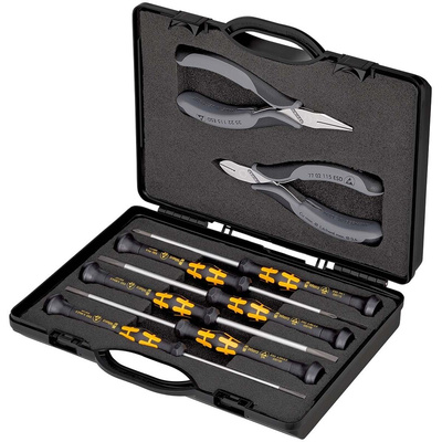 Knipex 8 Piece Electronics Tool Case with Case