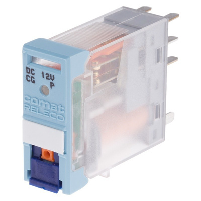 Releco, 12V dc Coil Non-Latching Relay DPDT, 5A Switching Current PCB Mount