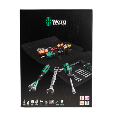 Wera 25 Piece Kraftform Kompakt SH 1 PlumbKit Tool Kit with Pouch, VDE Approved