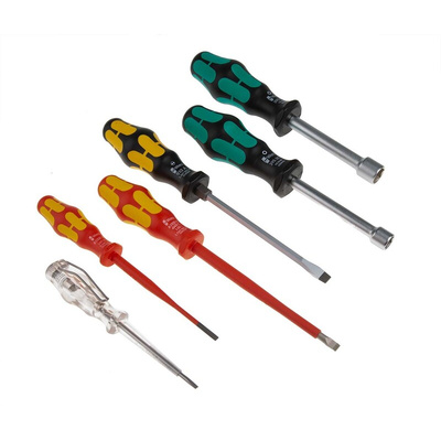 Wera 25 Piece Kraftform Kompakt SH 1 PlumbKit Tool Kit with Pouch, VDE Approved