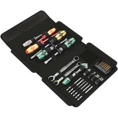 Wera 25 Piece Kraftform Kompakt SH 1 PlumbKit Tool Kit with Pouch, VDE Approved