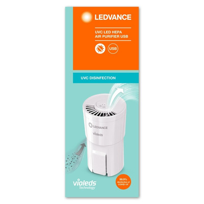 LEDVANCE HEPA Air Purifier, 38dB, USB