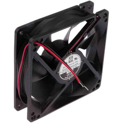 RS PRO Axial Fan, 24 V dc, DC Operation, 90m³/h, 3.6W, 140mA Max, 92.5 x 92.5 x 25mm