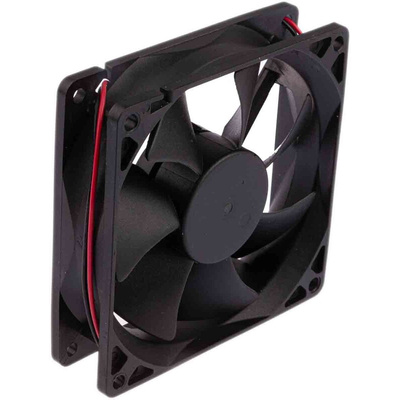RS PRO Axial Fan, 24 V dc, DC Operation, 90m³/h, 3.6W, 140mA Max, 92.5 x 92.5 x 25mm