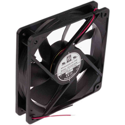 RS PRO Axial Fan, 24 V dc, DC Operation, 151.2m³/h, 5W, 190mA Max, 120 x 120 x 25mm
