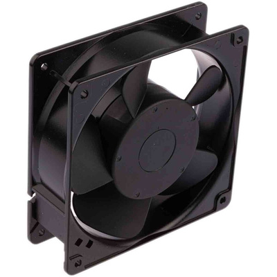 RS PRO Axial Fan, 115 V ac, AC Operation, 186.9m³/h, 15W, 190mA Max, 120 x 120 x 38mm