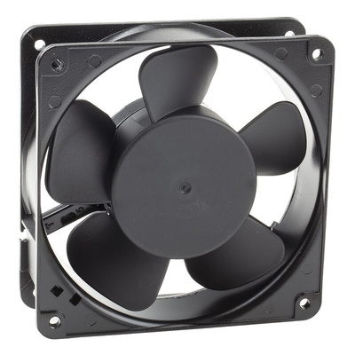 RS PRO Axial Fan, 115 V ac, AC Operation, 186.9m³/h, 15W, 190mA Max, 120 x 120 x 38mm