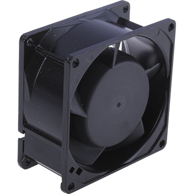 RS PRO Axial Fan, 230 V ac, AC Operation, 51m³/h, 12W, 60mA Max, 80 x 80 x 38mm